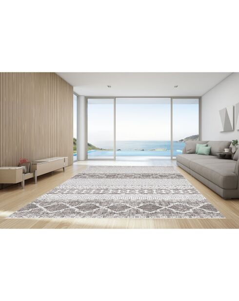 Tapis vinyle Marrakech gris - 200x300 cm