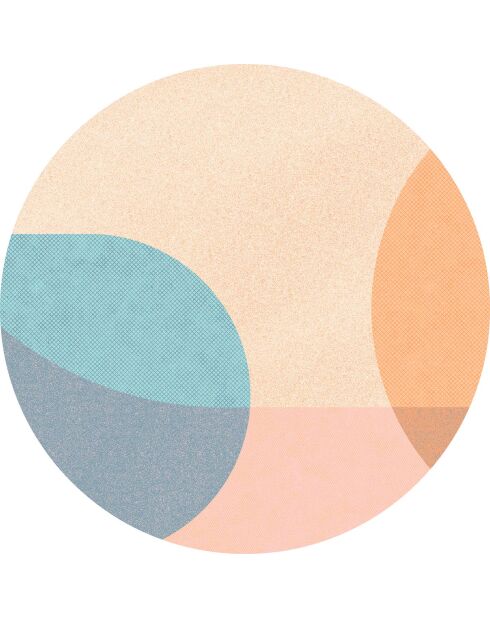 Tapis vinyle Salton Sea multicolore - D.100 cm