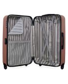 Valise Cabine 4 roues simples Damon 55 cm rose doré