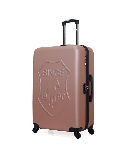 Damon koffer met 4 enkele wielen, medium stay, 65 cm, roségoud