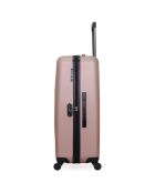 Valise Moyen Séjour 4 roues simples Damon 65 cm rose doré