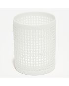 Photophore en Porcelaine Lace blanc - D.7.5xH.9.2 cm