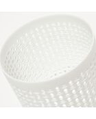 Photophore en Porcelaine Lace blanc - D.7.5xH.9.2 cm