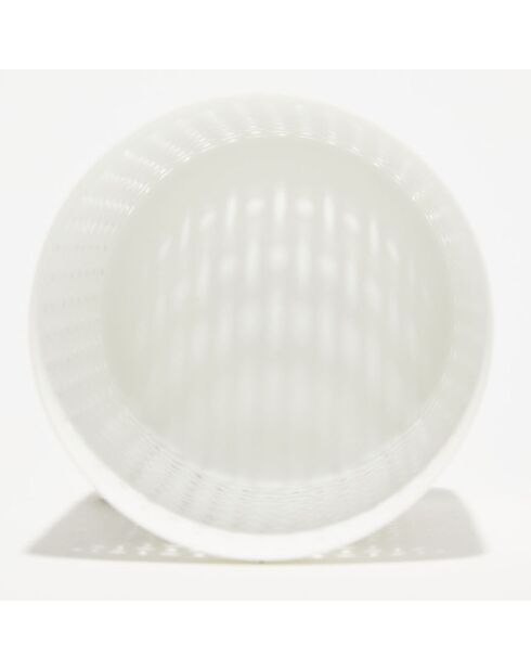 Photophore en Porcelaine Lace blanc - D.7.5xH.9.2 cm