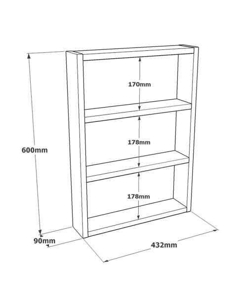 Etagère murale PR1 blanche - 43.2x60x9 cm