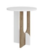 Bout de canapé Luna blanc/beige - 40x47x40 cm