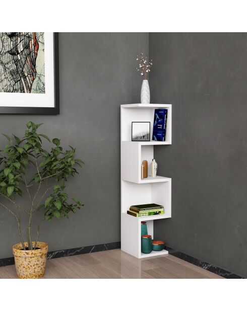 Bibliothèque Alin blanche - 25x95x27 cm