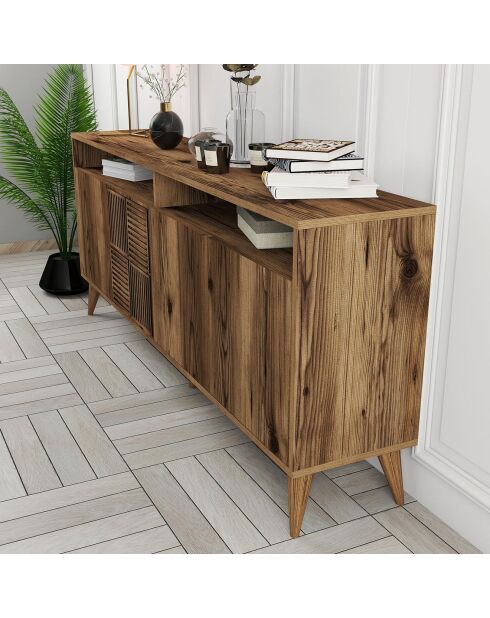 Console Milan marron - 180x78.6x35 cm