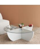 Table basse Lily blanche - D.90x30 cm