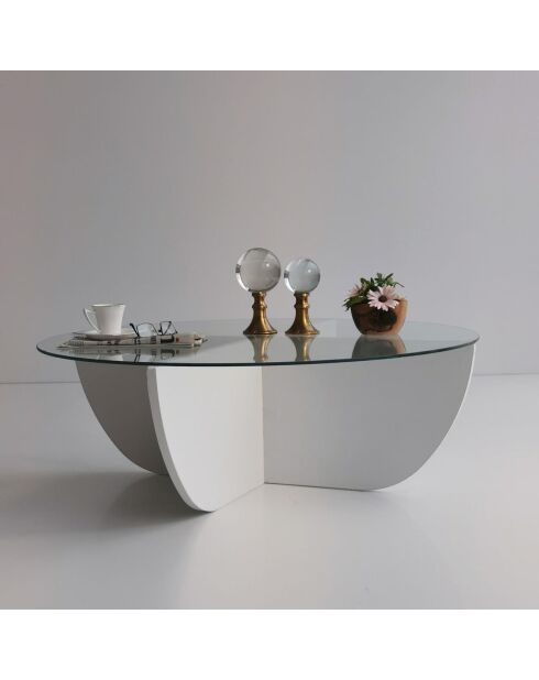 Table basse Lily blanche - D.90x30 cm