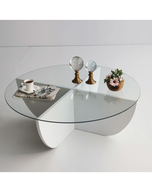 Table basse Lily blanche - D.90x30 cm