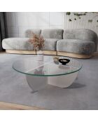 Table basse Lily blanche - D.90x30 cm