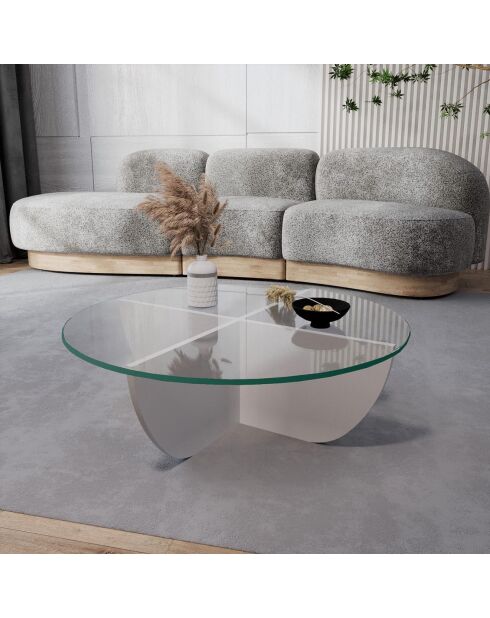 Table basse Lily blanche - D.90x30 cm