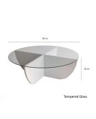 Table basse Lily blanche - D.90x30 cm