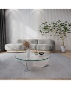 Table basse Lily blanche - D.90x30 cm