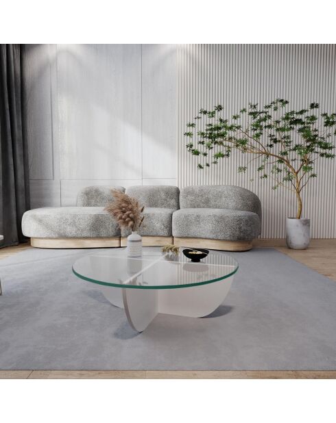 Table basse Lily blanche - D.90x30 cm