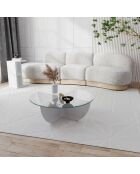 Table basse Lily blanche - D.90x30 cm