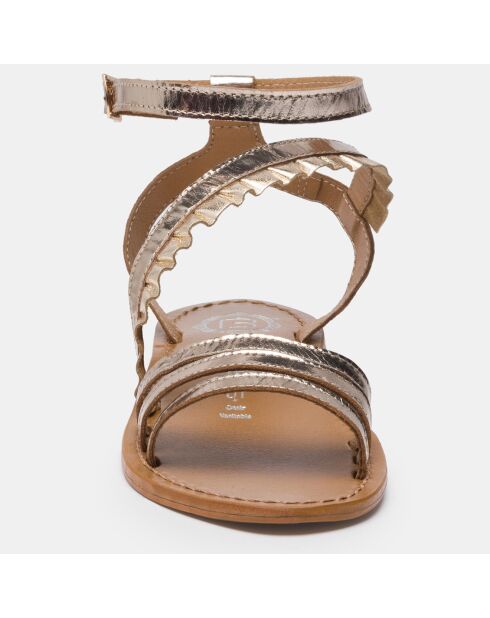 Sandales en Cuir Carroll doré/marron
