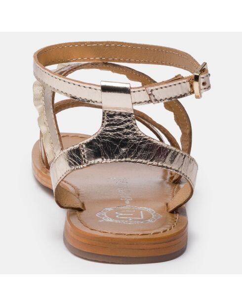 Sandales en Cuir Carroll doré/marron