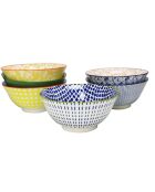 6 Bols en Porcelaine Sabae multicolores - D.15 cm