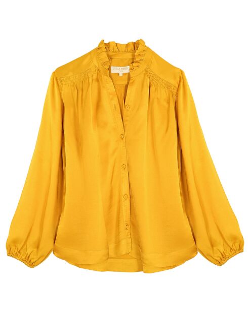 Margaux ockerfarbenes, lockeres Hemd