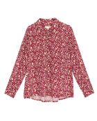 Chemise Basique à fleurs framboise