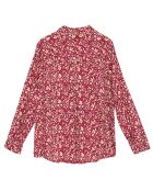 Chemise Basique à fleurs framboise