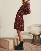 Robe Courte Ornella bordeaux