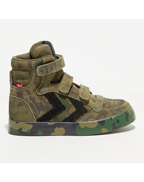 Sneakers en Velours de Cuir Stadil Camo kaki
