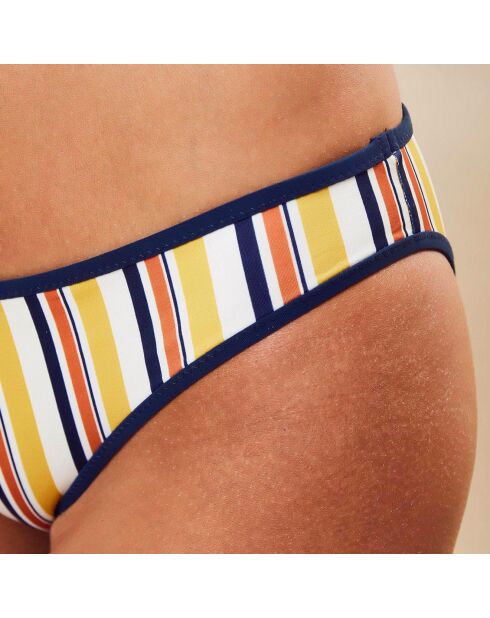 Pantalones de baño Alice a rayas camel/azul marino