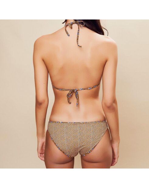 Top de baño Arielle con estampado camel/azul