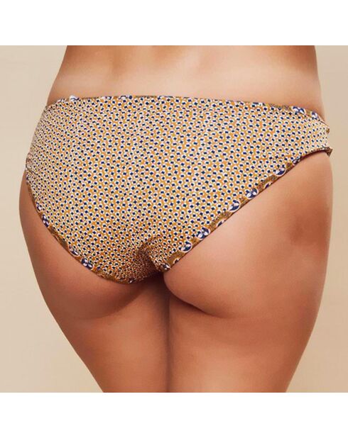 Braguitas de baño Alice con estampado camel/azul marino