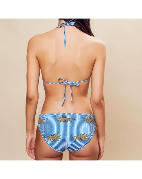 Top de baño con estampado azul Arielle