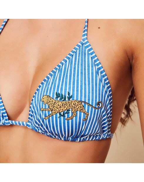 Top de baño con estampado azul Arielle