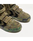 Sneakers en Velours de Cuir Stadil Camo kaki