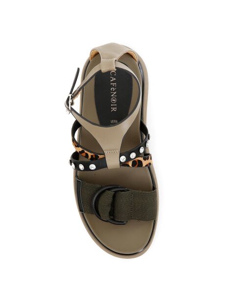 Sandalias Barua marrón/caqui/negras