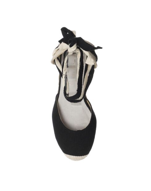 Sandales compensées Botega beige/noir - Talon 5 cm