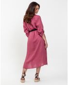 Robe 100% Lin Eva fuschia