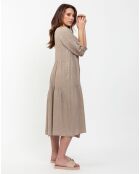 Robe 100% Lin Sophie taupe