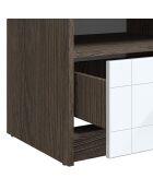 Tenessil Nachttisch mit 1 Schublade dunkle Eiche/Weiß - 50x45x50 cm