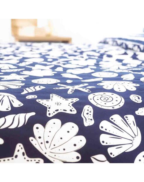 Beidseitig verwendbares Bettbezug-Set Capri, blau