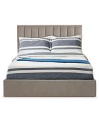 Letto Dream Trunk + base letto in velluto tortora - 160x200 cm