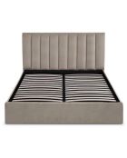 Letto Dream Trunk + base letto in velluto tortora - 160x200 cm