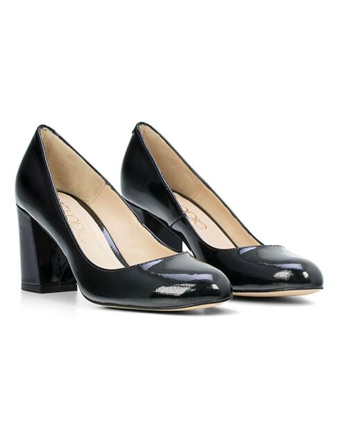 Olivia Pumps aus schwarzem Lackleder - 6 cm Absatz