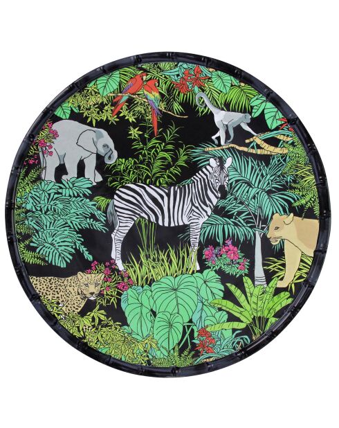 Piatto rotondo Jungle multicolore - D.35,5 cm