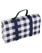 Nappe XL grands carreaux bleu/blanc - 280x140 cm