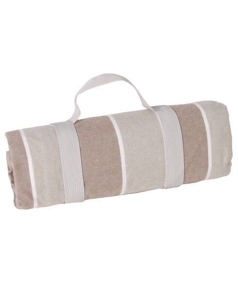 Nappe polo club taupe - 140x140 cm