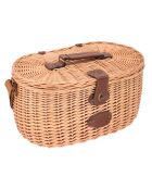 Vendôme picknickmand voor 4 personen natuurlijk beige rieten - 47x30x24 cm