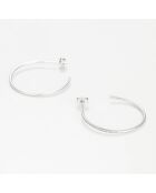 Boucles d'oreilles Créoles Camino Diamants 0.08 ct or blanc