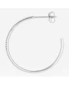 Boucles d'oreilles Créoles Camino Diamants 0.08 ct or blanc